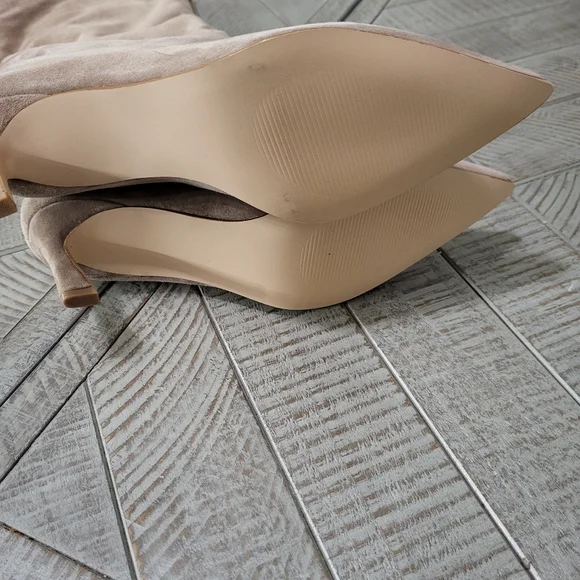 Steve Madden Lavan Women's 9.5 M Boots Taupe Suede Kitten Heels - Picture 9 of 11